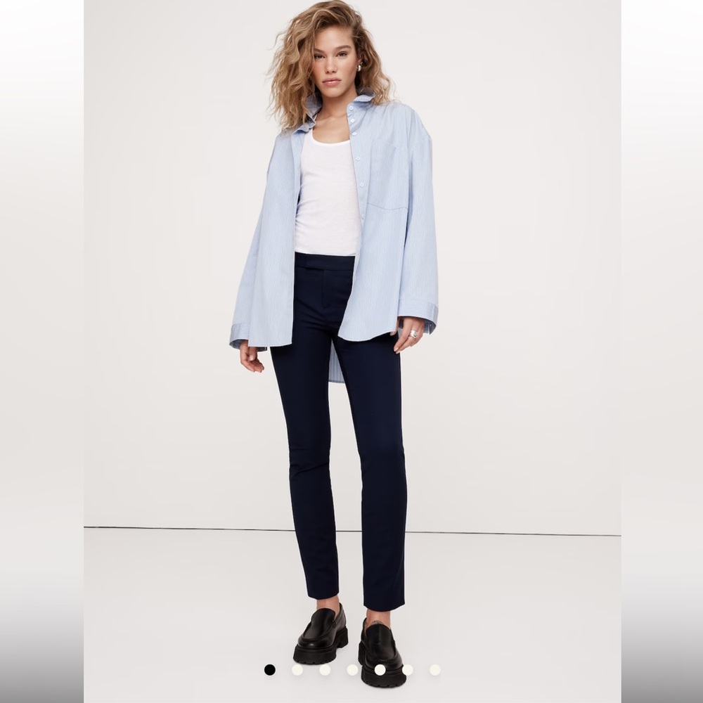 Banana Republic Sloan Navy Blue Tailored Trousers